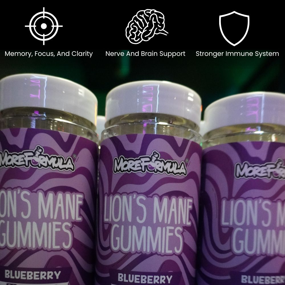 Lions Mane Gummies -Blueberry Flavour